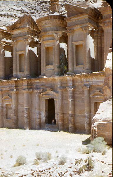 Petra90 John Woods in the door of the treasury.