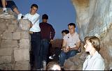 Petra07 Evening in Petra.  Craig Miller (?) gazing wistfully at LJ McCarthy.  Larry Fitzhugh just gazing.