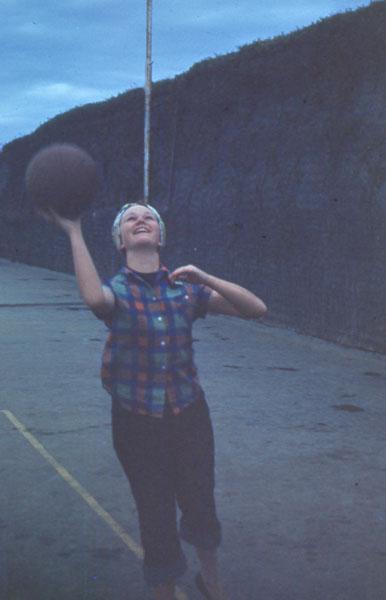 Dhahran_054 Betsy Ford trying for a basket.