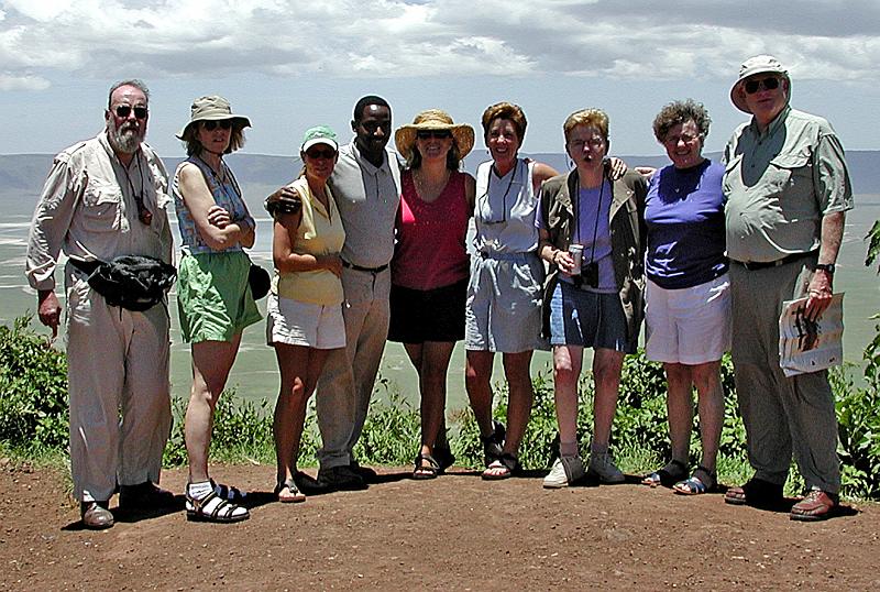 DSCN2067 The whole group at an overlook above Ngoro Ngoro crater.