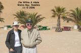 CRW_4600 Nov. 5, 2006 - Walvis Bay, Namibia.  Jim & Adele at the sand dune.